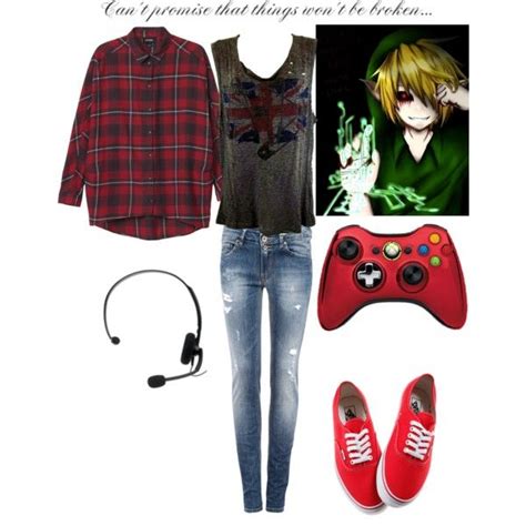 Playing Xbox With Ben Drowned Gamer Girl Outfit Nerd Outfits Nerdy