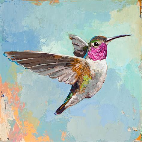 15 Hummingbird Acrylic Painting