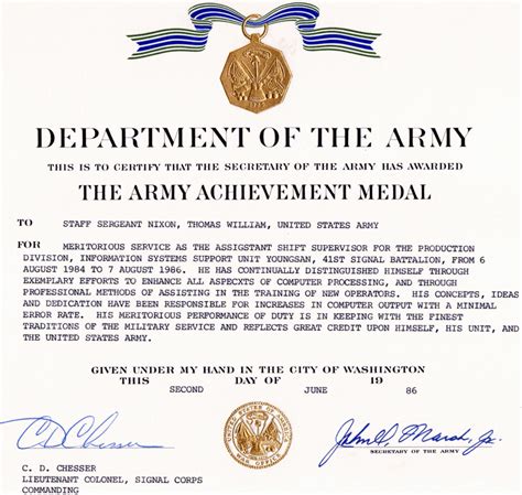 Jrotc Army Certificate Of Achievement Award Template Sample 8496 Hot