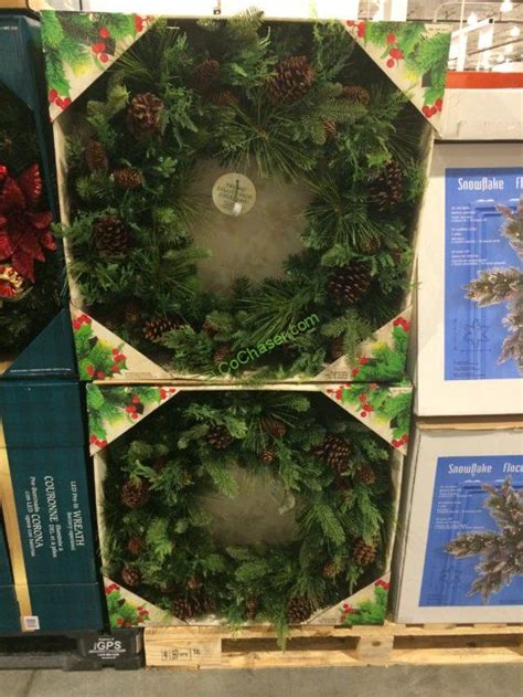 32 Battery Operated LED Dual Color Wreath CostcoChaser 30 Inch