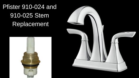 Learn how to open a moen faucet with two handles for repairs, including how to remove the handles and inner cartridge. How To Replace A Pfister Faucet Stem 910-024 & 910-025 ...