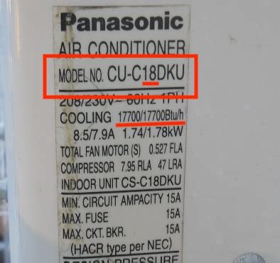 Panasonic Air Conditioner Serial Number Air Conditioner Date Codes