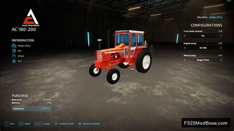 Allis Chalmers 180 200 V1100 Fs22modbase