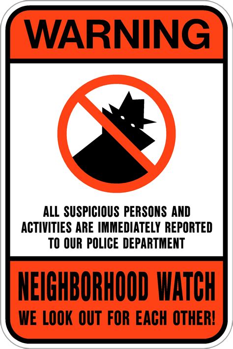 Neighborhood Watch Sign Neighborhood Crime Watch Sign