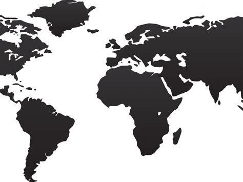 Free Clip Art Black And White World Map