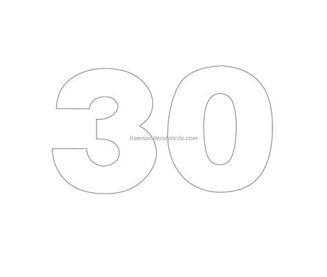 Free Helvetica 30 Number Stencil