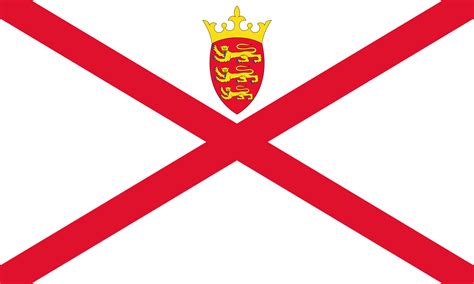 Flag Of Bailiwick Of Jersey Saint Helier Bailiwick Of Jersey Jersey