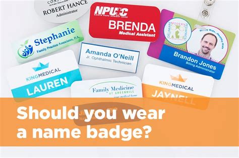 Should You Wear A Name Badge King Print And Promo