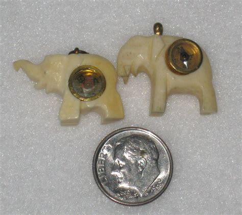 Ivory Elephants With Compass Charms I Gave Them To My Brother Paul He