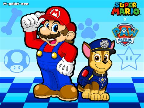Super Mario And Paw Patrol By M Point Zee On Deviantart