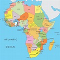 Africa Map With Capitals | Africa map, Africa continent map, Africa