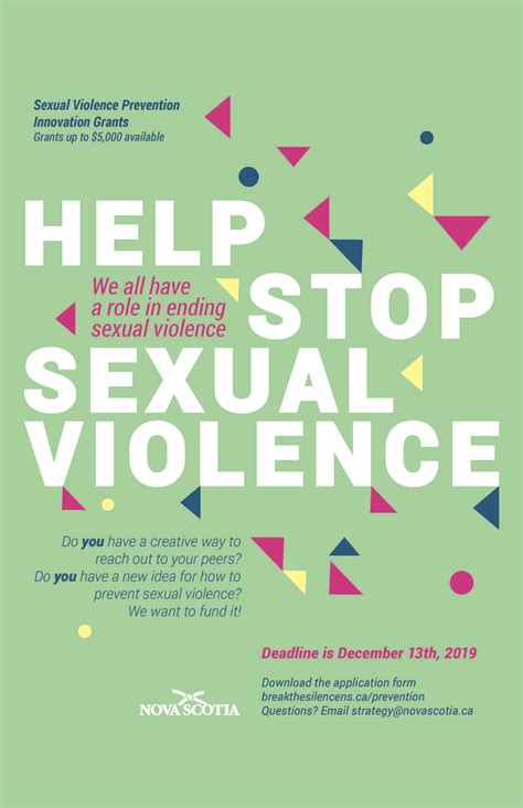 2019 Sexual Violence Prevention Innovation Grant Posterengweb Supporting Survivors Of Sexual