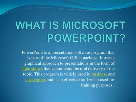 What Is A Presentation Powerpoint