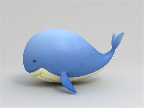 cartoon whale 3d model cartoon whale whale cartoon