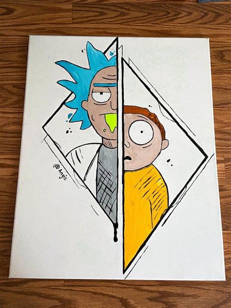 Rick And Morty Painting Ideas Easy Theo Mowery