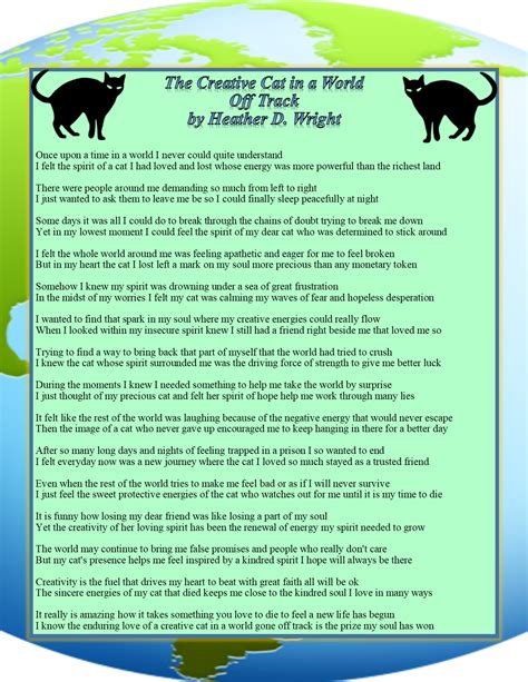 The Creative Cat In A World Off Track Printable Digital Download