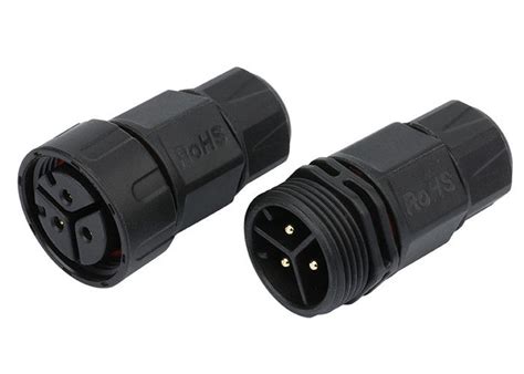 3 Pin Waterproof Power Cable Connectors Male Female Connectors For