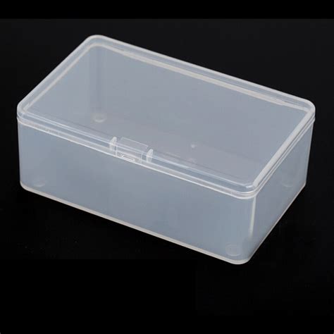 1pc Store Small Clear Plastic Transparent With Lid Storage Box Coin