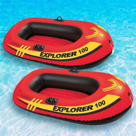 Intex 2 Pack 1 Seat Multi Inflatable Ride On In The Pool Floats Department At