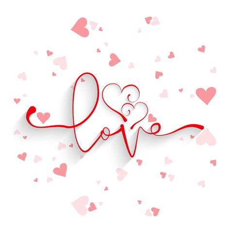 Beautiful Card Love Background With Hearts Design Vector Art At Vecteezy