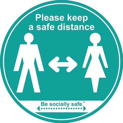 Social Distancing Keep A Safe Distance Floor Sign Parrs