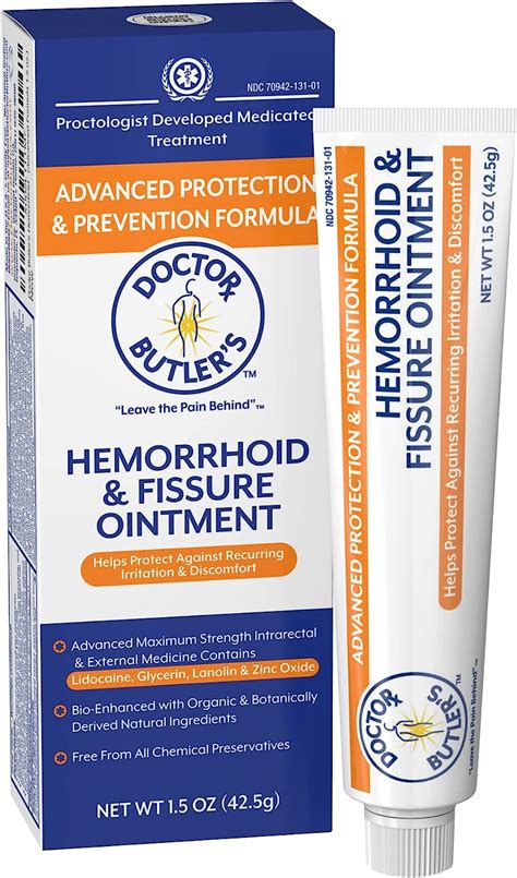 Buy Doctor Butlers Advanced Hemorrhoid And Fissure Ointment Lidocaine