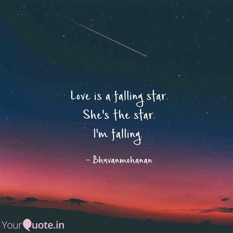 Love Is A Falling Star S Quotes And Writings By Poovendhiran