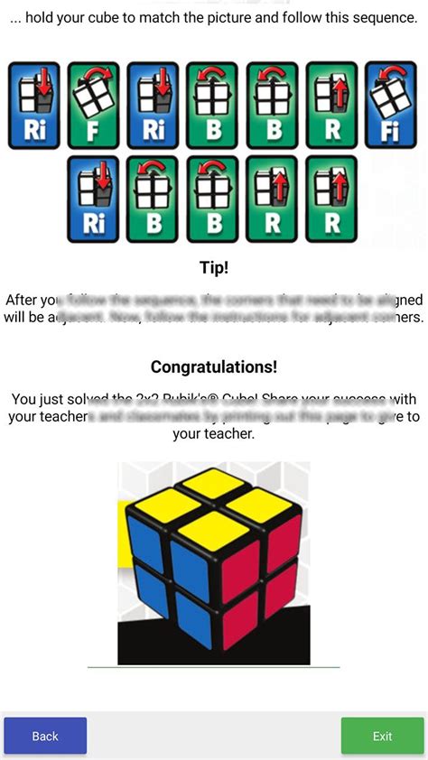 Algorithm Printable How To Solve A 2x2 Rubiks Cube