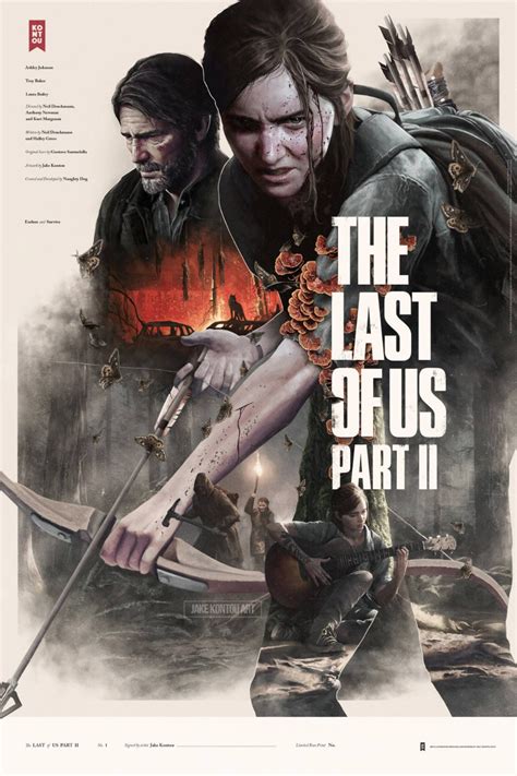 The Last Of Us Part Ii Poster Jake Kontou Graphic Design Print