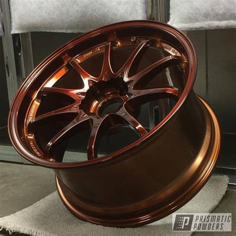 Rays Wheels In Transparent Copper And Super Chrome Powder Coating