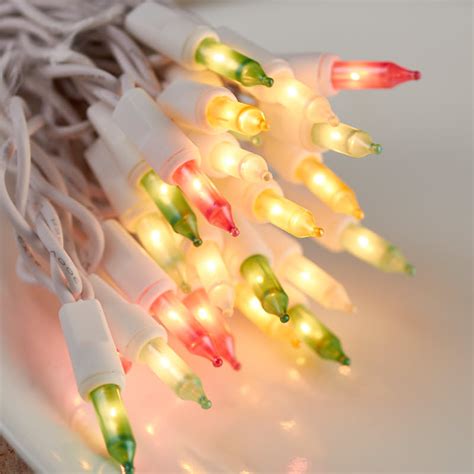 Pearlized Pastel Bulbs With White Cord String Lights Lighting