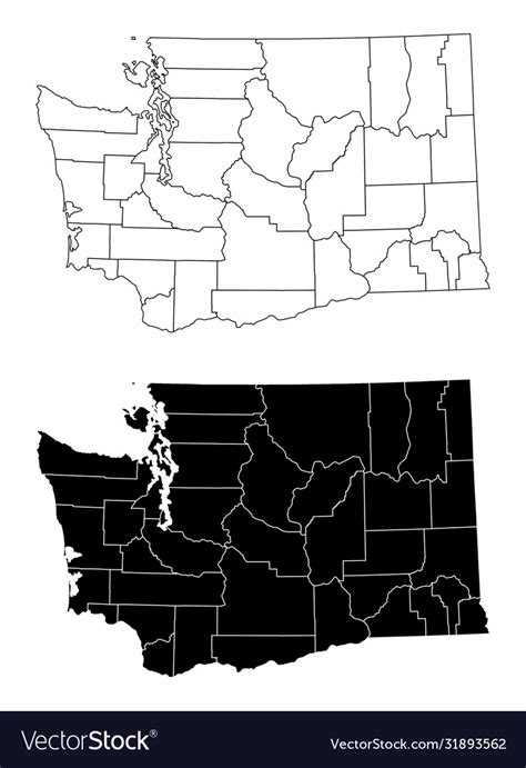 Washington County Maps Royalty Free Vector Image