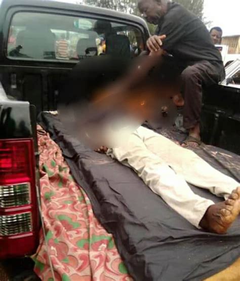 graphic photos of 67 year old man hacked to death by unknown persons in enugu