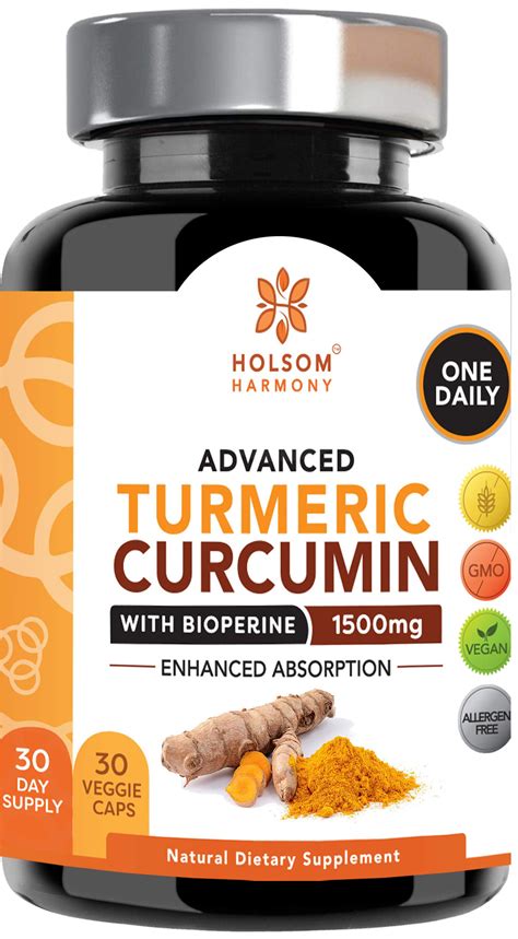 Turmeric Curcumin With Bioperine Joint Support Back Pain Relief Anti