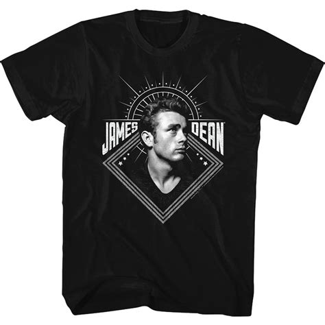 James Dean In Memoriam Black Adult T Shirt