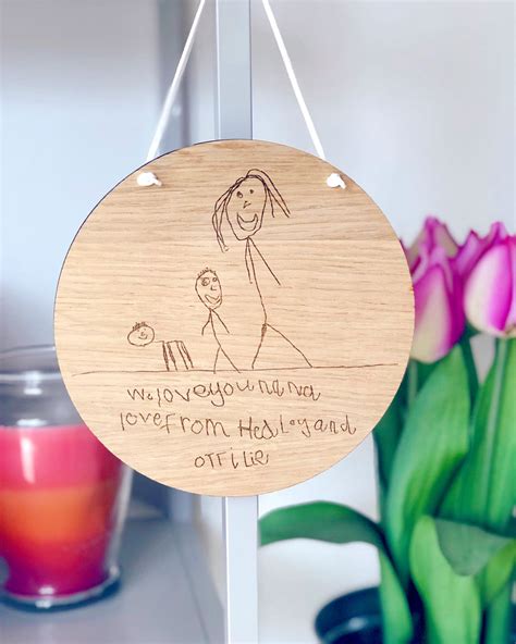 Childrens Drawing Engraved Plaque Hannah Joy Designs