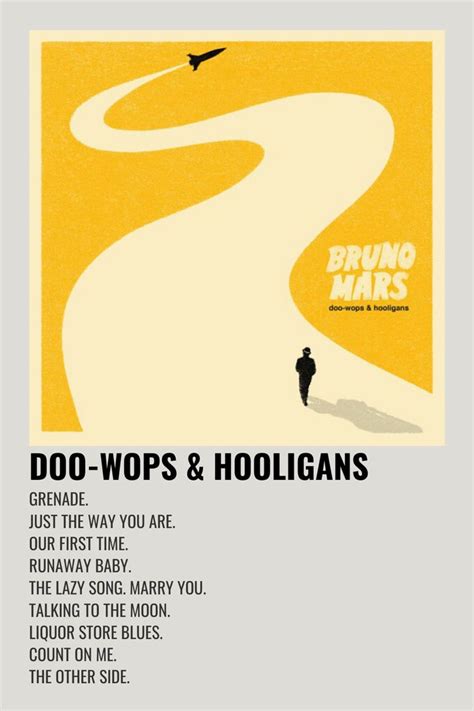 Bruno Mars Doo Wops And Hooligans Music Poster Ideas Album Posters