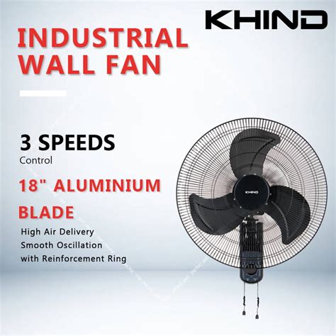 Khind 18 Industrial Wall Fan Aluminum Wf1803b