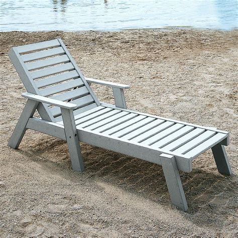 Polywood® Captain Recycled Plastic Chaise Lounge With Arms Outdoor