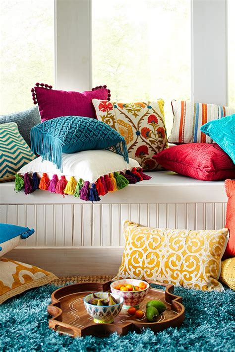 Pillows Decorative Accent And Throw Pillows Colorful Living Room