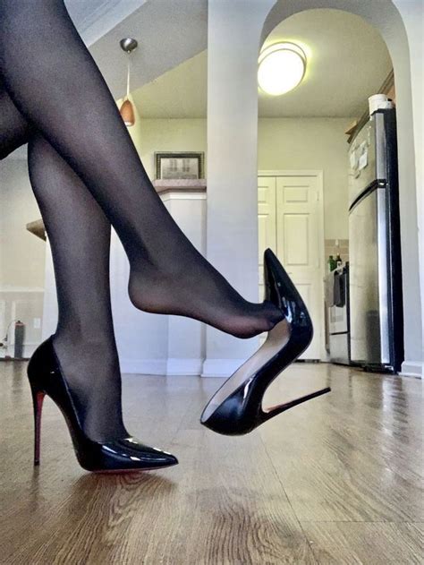 Its Never Too Warm To Wear A Nice Pair Of Nylons And Heels ️ Black Stiletto Heels Black High