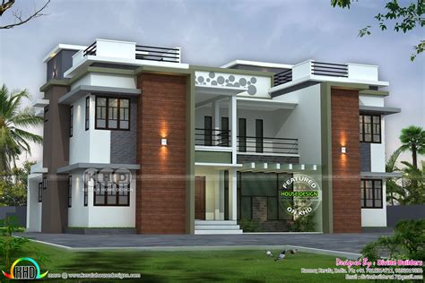 6 Bedroom Flat Roof Home Design Kerala Home Design And Floor Plans