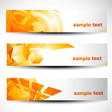 Abstract Header Set 221504 Vector Art At Vecteezy