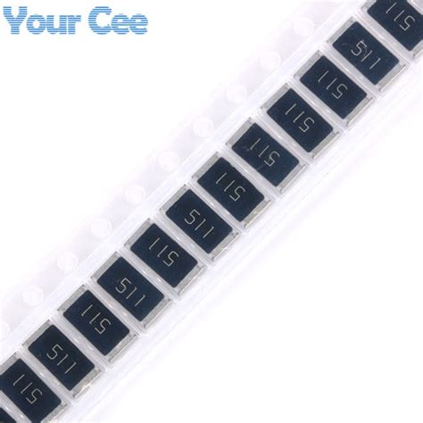 50 pcs smd chip resistor 2512 1w 510r 510 ohm 511 5 in resistors from electronic components