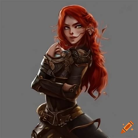 Half Elf Female Rogue With Red Hair On Craiyon