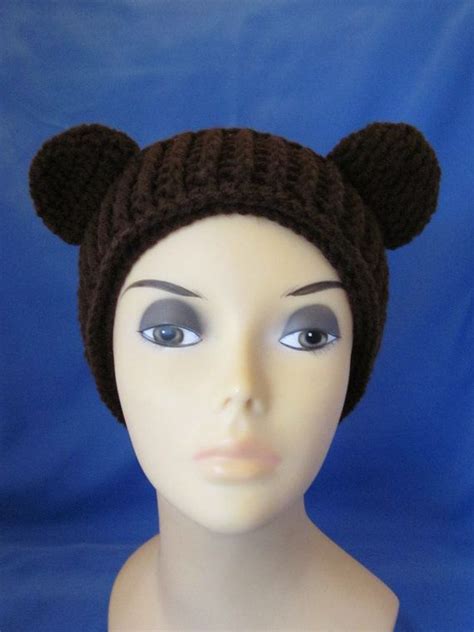 Crochet Animal Ear Warmers Dark Brown Bear By Magicalstrings Crochet
