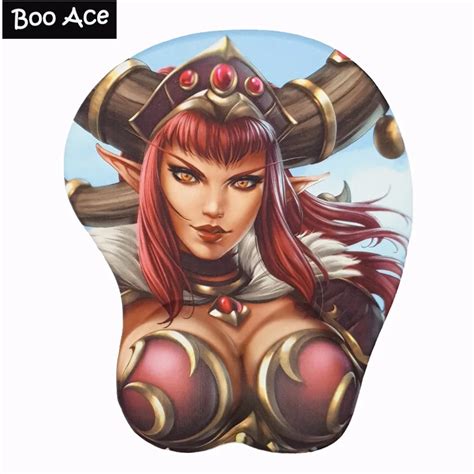 Wow Alexstrasza 3d Oppai Gaming Mouse Pad With Soft Gel Wrist Rest Buy At The Price Of 14 43