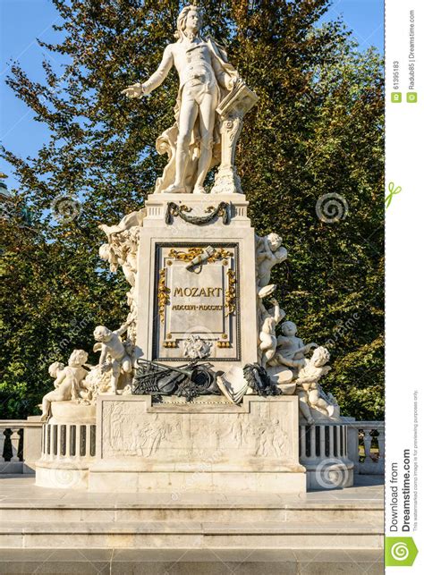 Wolfgang Amadeus Mozart Statue In Vienna Stock Image