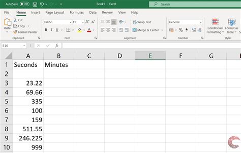 How To Convert Seconds To Minutes In Excel