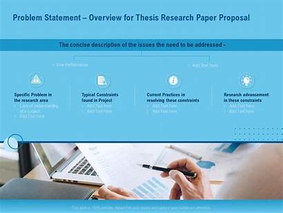 Problem Research Statement Ppt Icon Paper Thesis